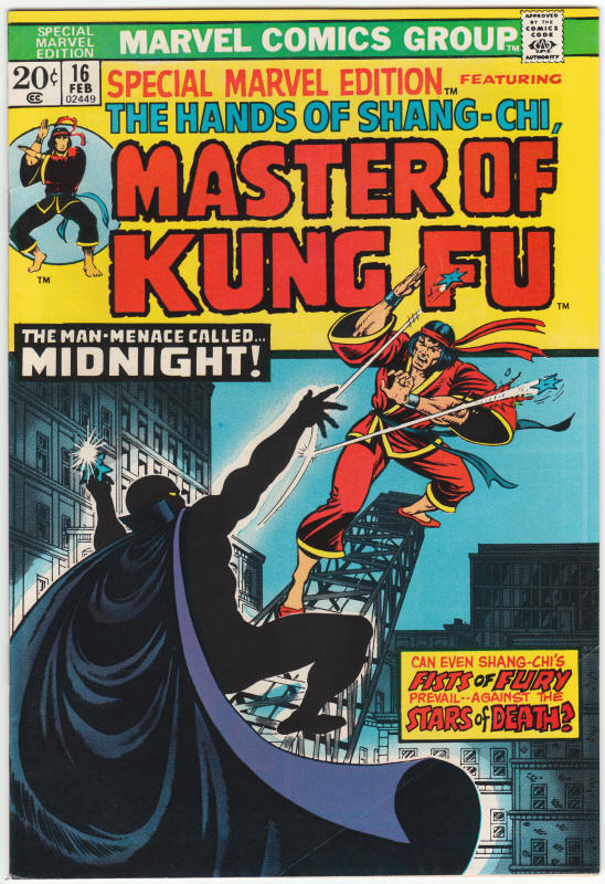 Special Marvel Edition #16 Second Master Of Kung Fu front cover
