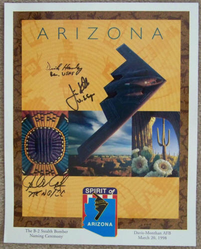 Spirit Of Arizona B-2 Naming Ceremony Signed Print