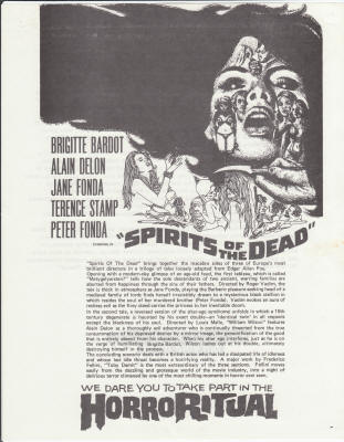 Spirits Of The Dead Handbill