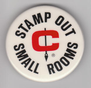 Stamp Out Small Rooms Button