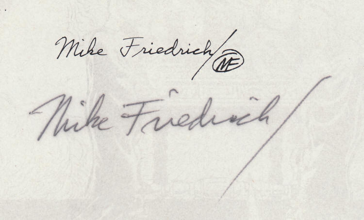 Mike Friedrich Signature
