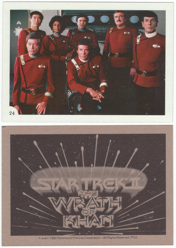 1982 FTCC Star Trek II: The Wrath Of Khan Card