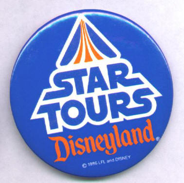 Disneyland Star Tours button