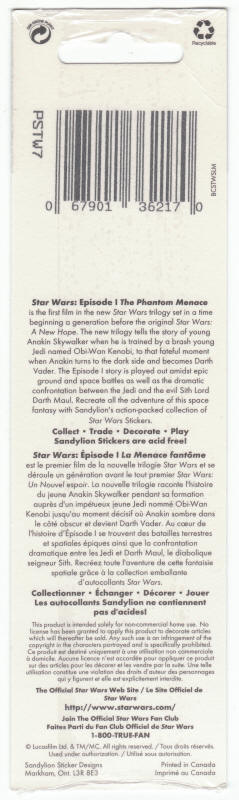 Star Wars Episode 1 Sandylion Stickers