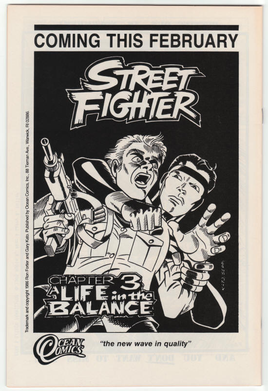 Street Fighter #2 back cover