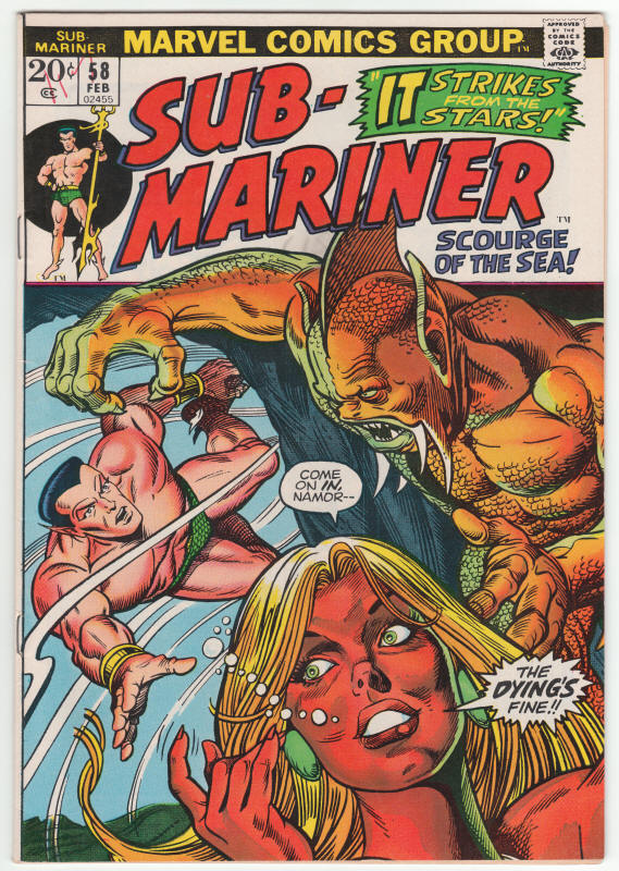 The Sub-Mariner #58 front cover