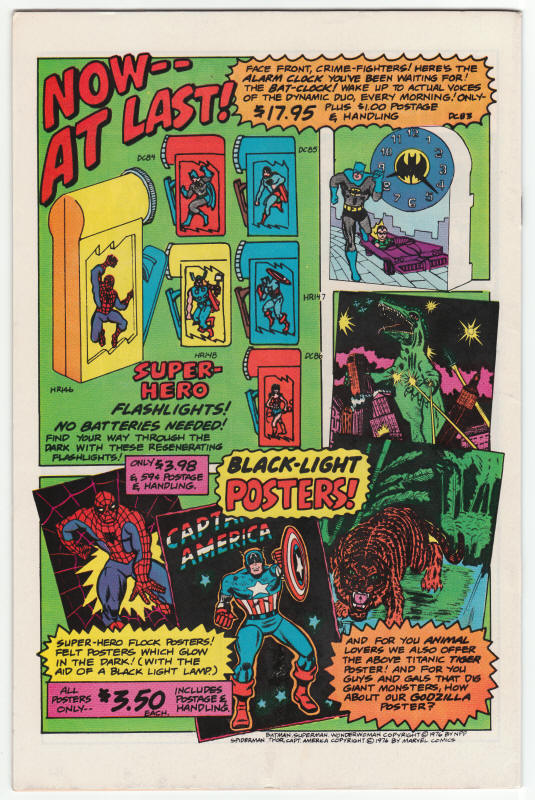 The Superhero Merchandise Catalog #2 back cover