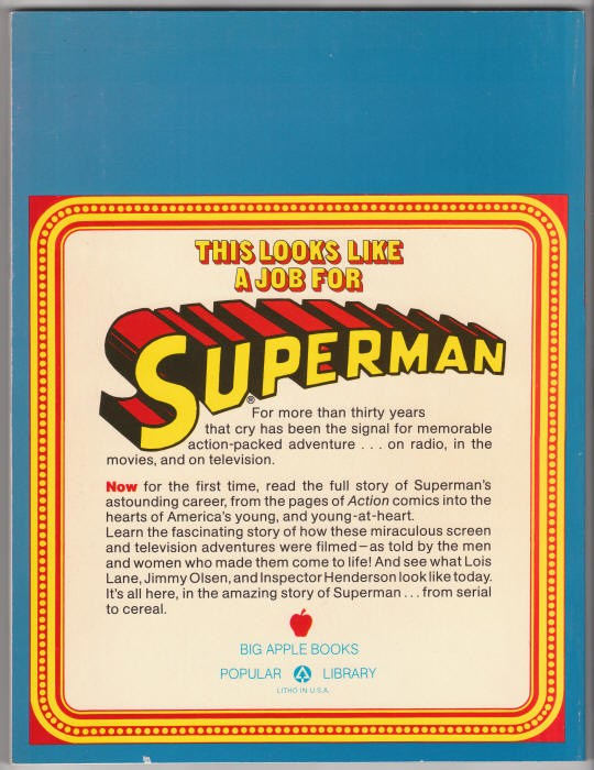 Superman Serial To Cereal back cover