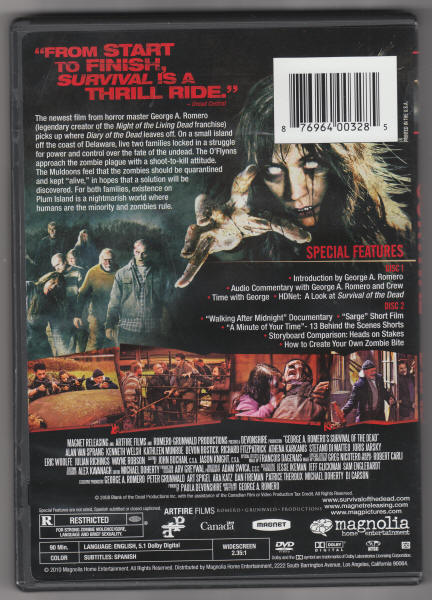 Survival of the Dead DVD back
