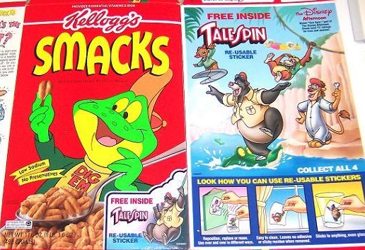Kelloggs Smacks TaleSpin Cereal Premium Box