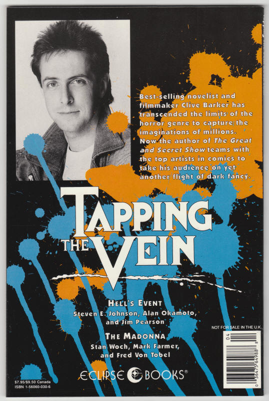 Clive Barker Tapping The Vein Book 4 back cover