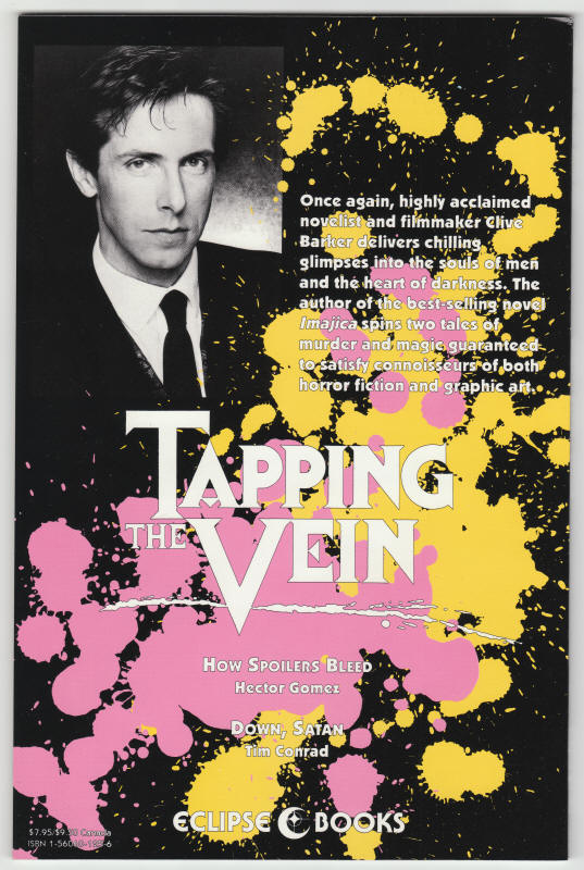 Clive Barker Tapping The Vein Book 5 back cover