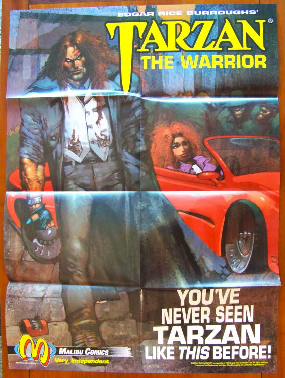 Tarzan The Warrior Malibu Comics Promo Poster