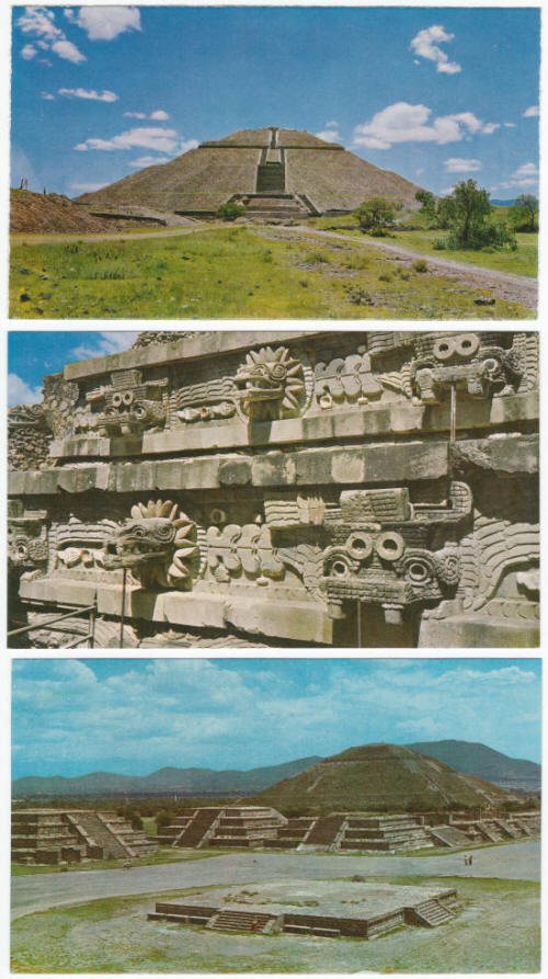 Teotihuacan Mexico Post Cards 1970s