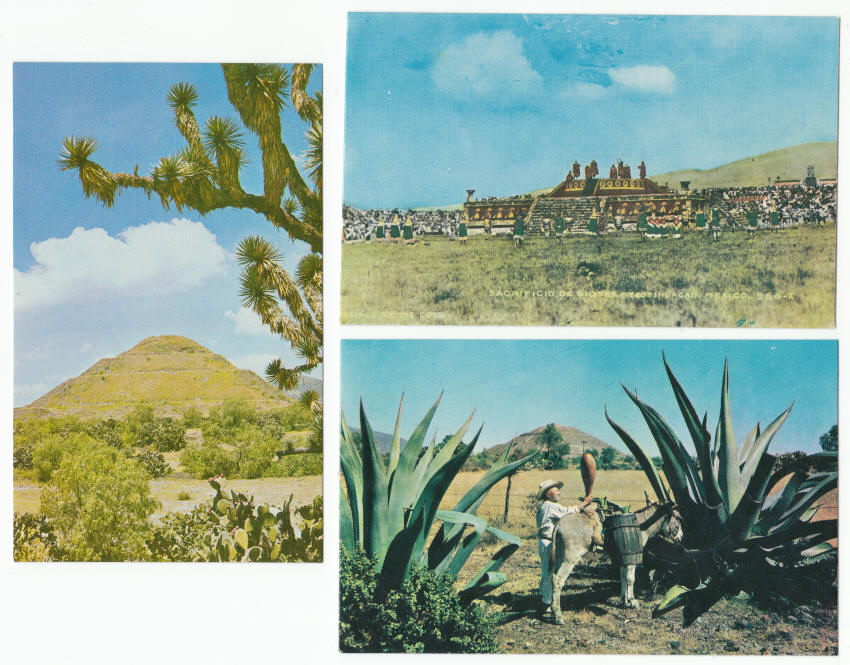 Teotihuacan Mexico Post Cards 1970s