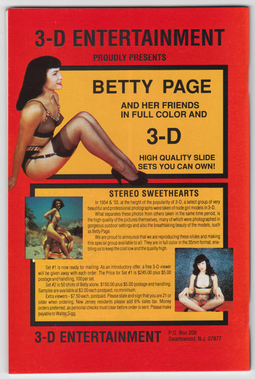 The Betty Pages #3 back cover