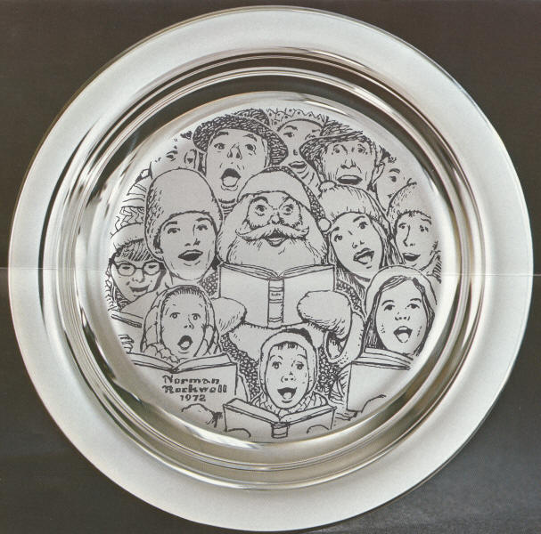 Norman Rockwells The Carolers Sterling Silver Plate