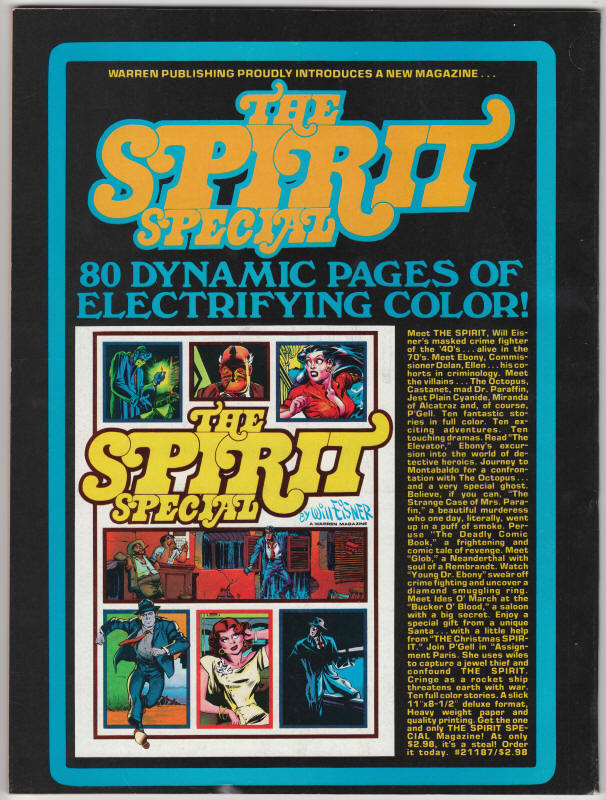 The Spirit Magazine #10 back cover