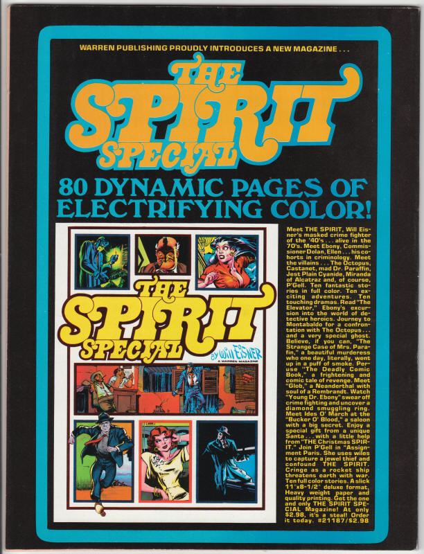 The Spirit Magazine #12 back cover