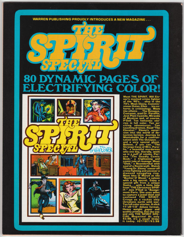 The Spirit Magazine #14 back cover
