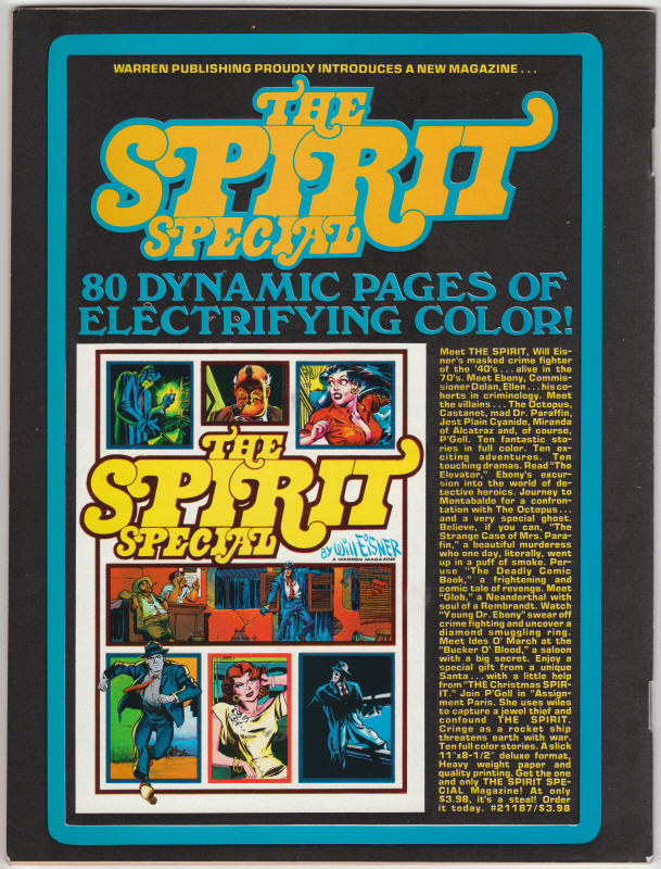 The Spirit Magazine #15 back cover