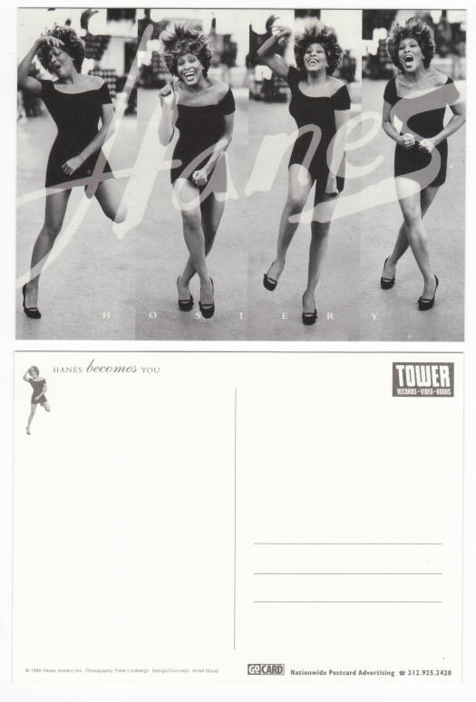 Tina Turner 1996 Hanes Promo Post Card