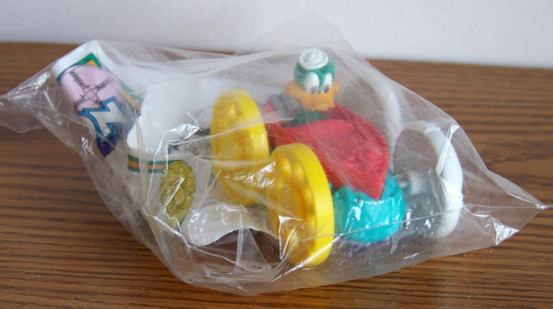 McDonalds Happy Meal Toy Tiny Toon Babs Bunny Plucky Duck Flipcar