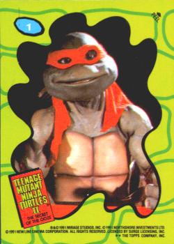 1991 Topps Teenage Mutant Ninja Turtles II Sticker