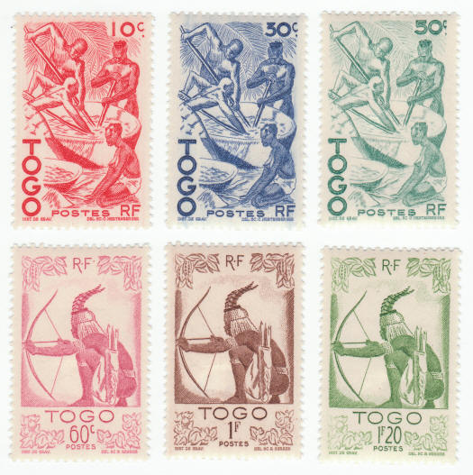 1947 Togo Postage Stamp Lot