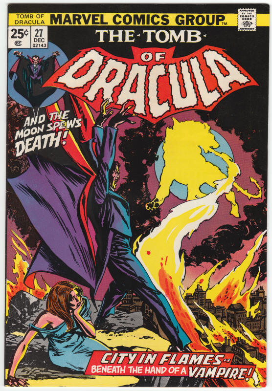 Tomb Of Dracula #27 front cover