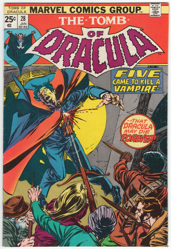 Tomb Of Dracula #28 front cover
