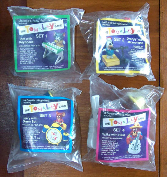 McDonalds Happy Meal Toys The Tom And Jerry Band Set