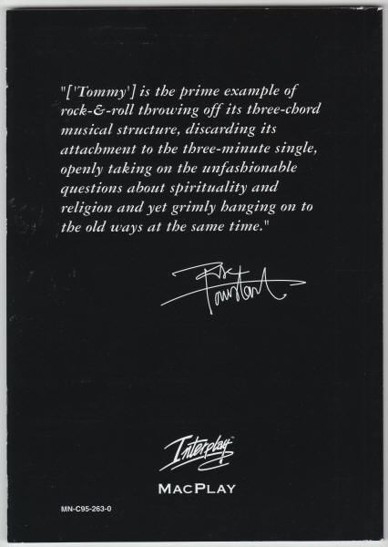 Pete Townshend Presents Tommy The Interactive Adventure Book