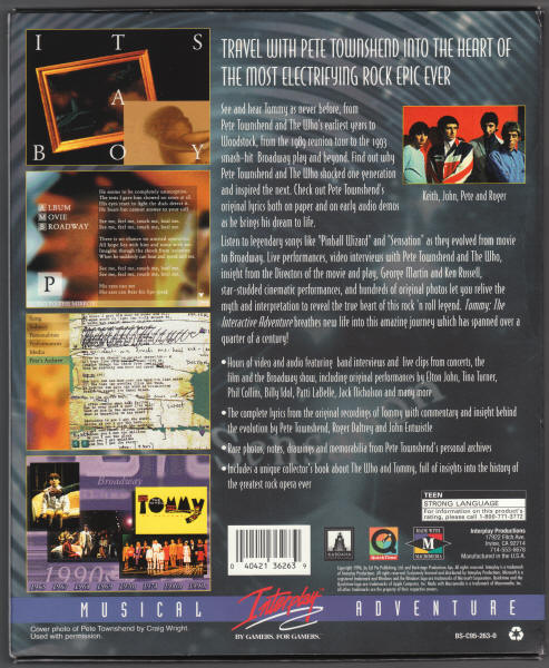 Pete Townshend Presents Tommy The Interactive Adventure Slipcase