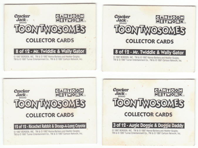 Cracker Jack Toon Twosomes Hanna Barbera