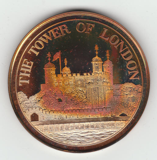 1978 Tower Of London Commemorative Bronze Medallion obverse