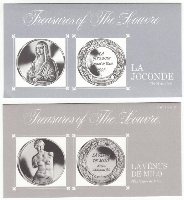 Treasures Of The Louvre Sterling Silver Proof Medals Reference Folders front
