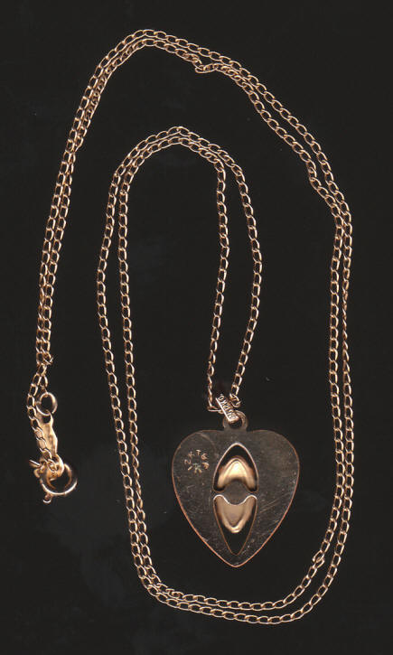 Tru-Kay 12K Gold Filled Jade Pendant Necklace back