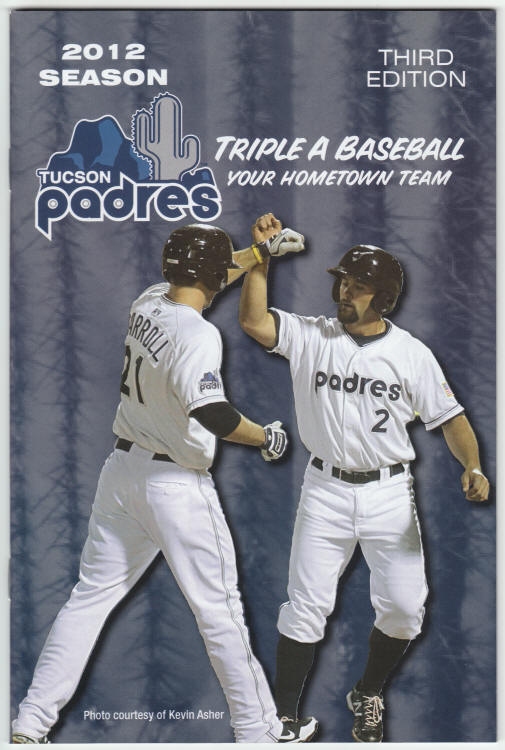 Tucson Padres Program 3rd Edition 2012 front