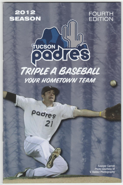 Tucson Padres Program 4th Edition 2012 front