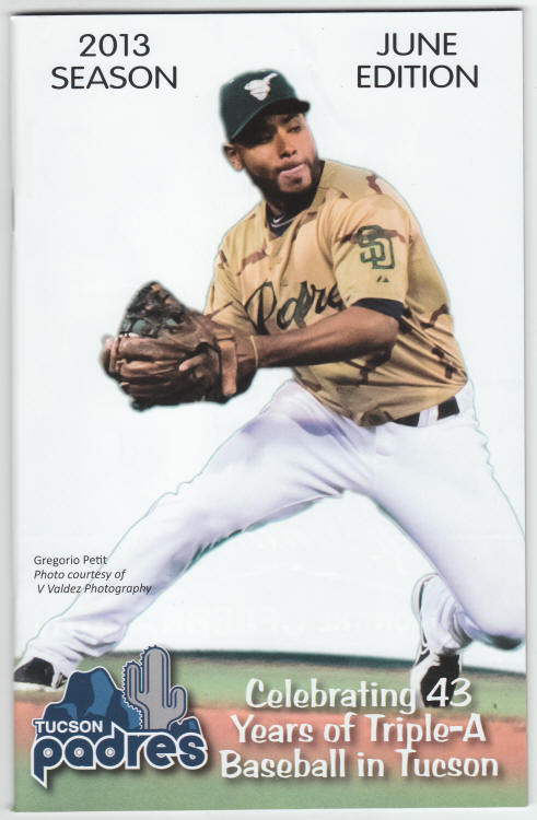 Tucson Padres Program June 2013 front cover