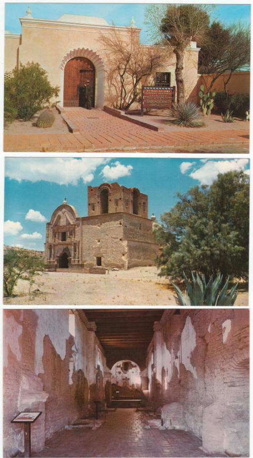 Tumacacori National Monument Arizona Post Cards 1960s