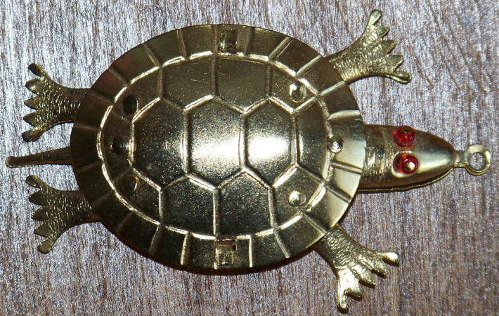 Mid 1970s Hong Kong Metal Turtle Charm