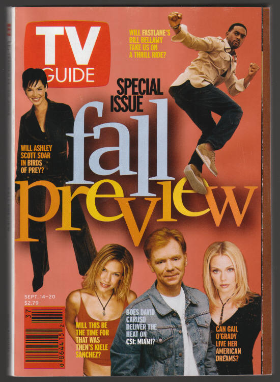 TV Guide #2581 September 2002 front cover