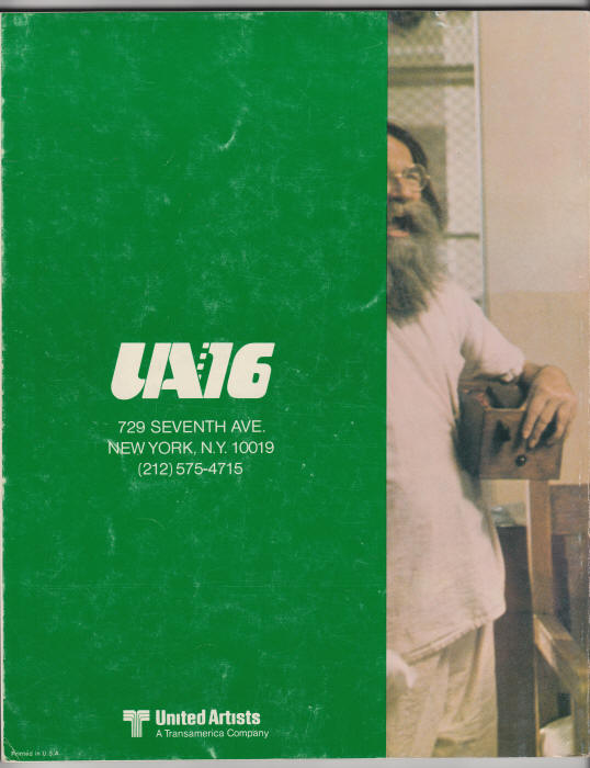 United Artists UA16 Film Rental Library Catalog Volume 7 back cover
