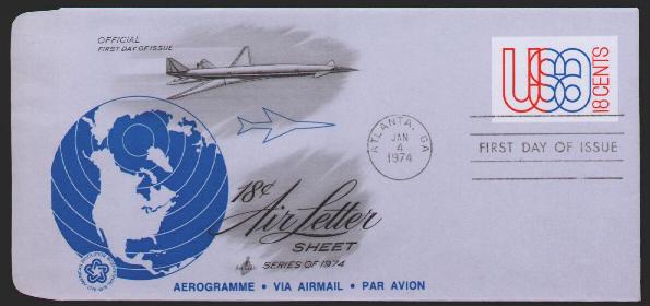 Scott #UC48 Air Letter Sheet Aerogramme First Day Cover