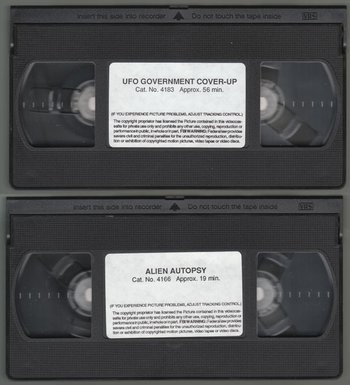 UFO Government Cover-Up VHS Tapes