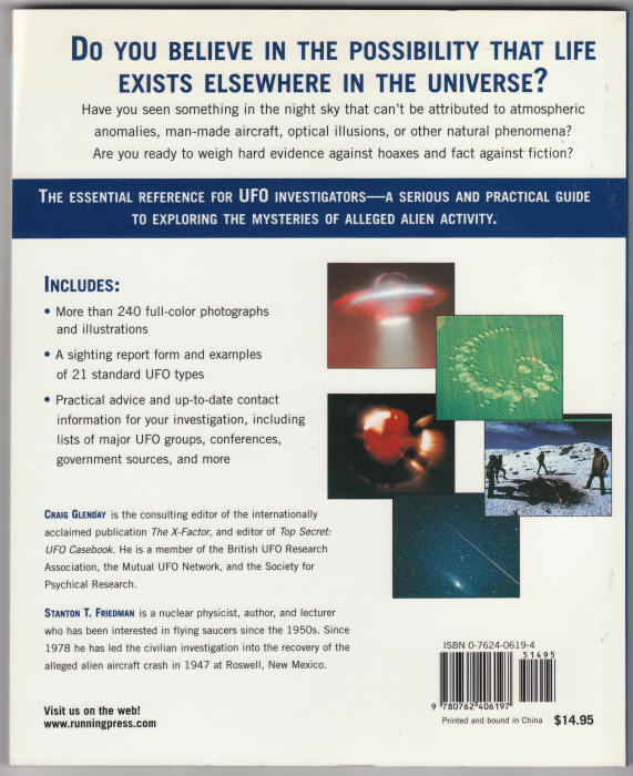 The UFO Investigators Handbook back cover
