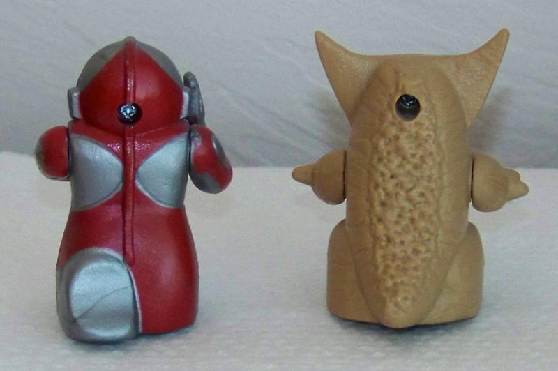 Ultraman and Gomora Sparkie Toys backs