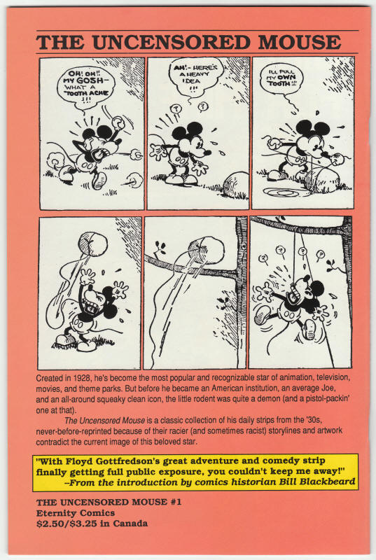 The Uncensored Mouse #1 back cover